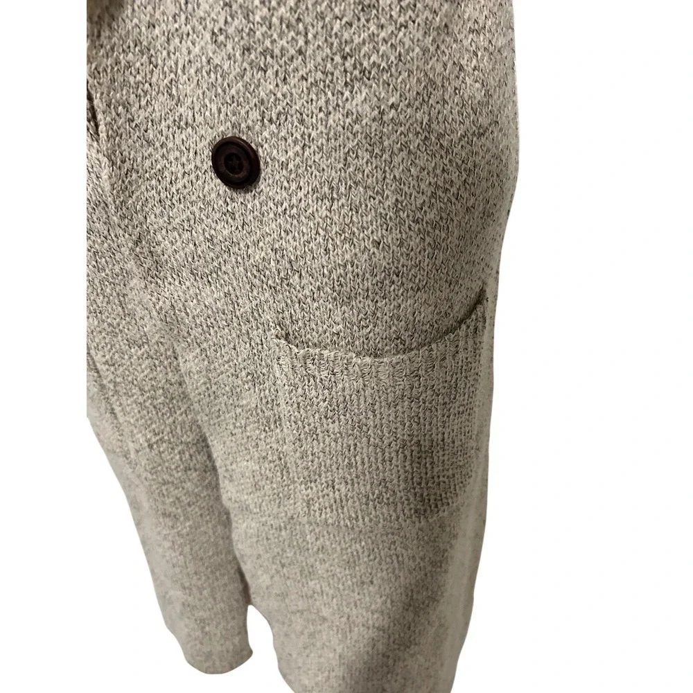 Tan Beige Open Front Knit Cardigan Sweater Size Medium 9010WH Oatmeal Cozy Layer